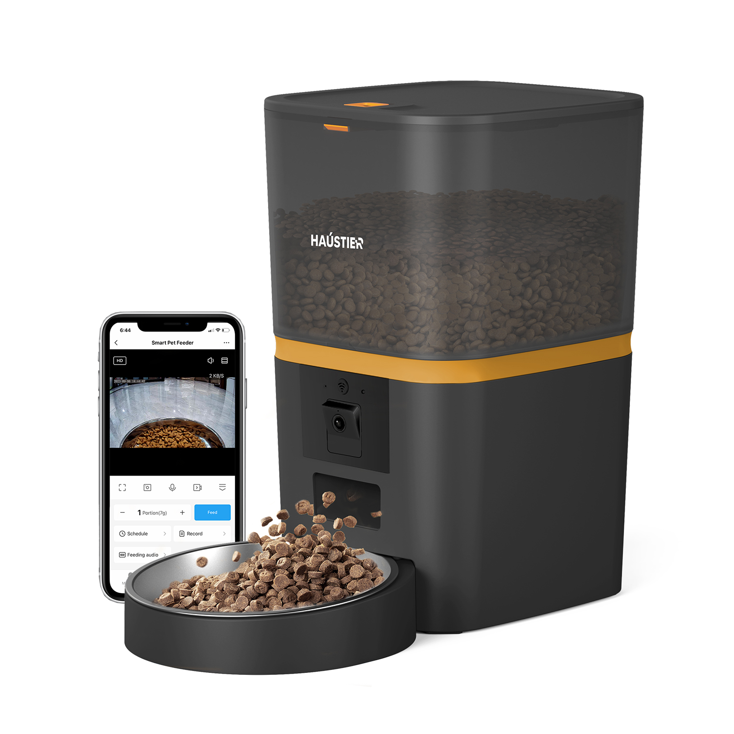 Haustier QQ009 Siyah Gece Görüşlü 1080P FHD kameralı, Akıllı Kedi Köpek Otomatik Mama Kabı Teknik Servis Destek Talebi