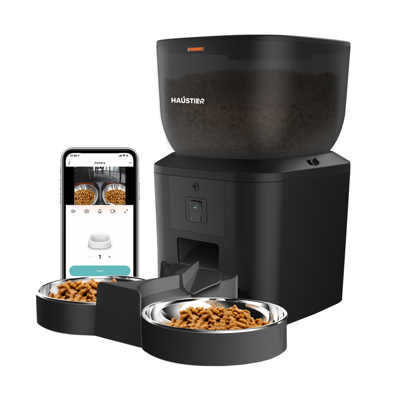 Haustier QQ025-Dual Siyah Kameralı Akıllı Kedi Köpek Otomatik Mama Kabı Teknik Servis Destek Talebi